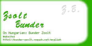 zsolt bunder business card